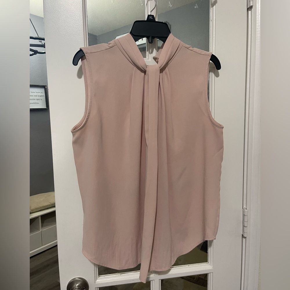 Ann Taylor Blush Sleeveless Blouse